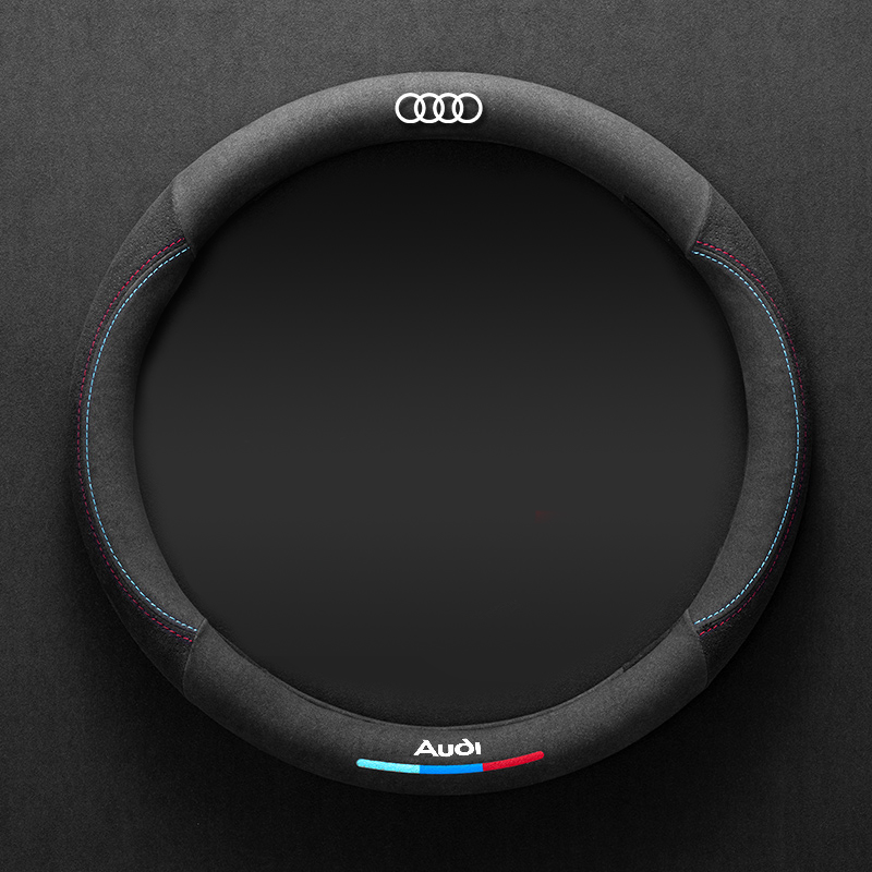 Asign Leather  Suede Steering Wheel Cover For Audi