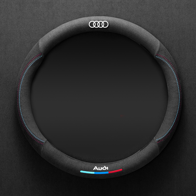Asign Leather  Suede Steering Wheel Cover For Audi