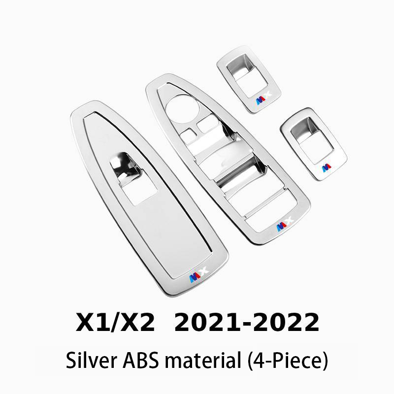 Asign Carbon Fiber Film & Stainless Steel Window Switch Frame Covers for BMW 3, 4, 5, 6, 7 Series, X1,X2, X3, X5 – 4PCS Interior Upgrade