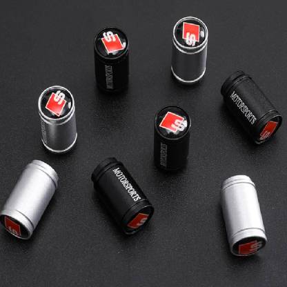Asign Audi Tire Valve Cap Aluminum Alloy Silver/Black/Blue/Gold/Red Two Logo Styles