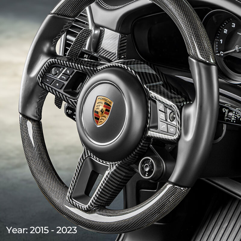 Asign Carbon Fiber Look Steering Wheel Trim For Porsche