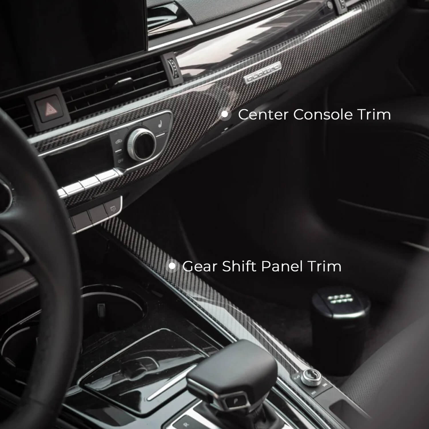 Asign Carbon Fiber Interior Trim Set – 7-Piece Kit, Fits 2020-2024 A4/S4/A5/S5