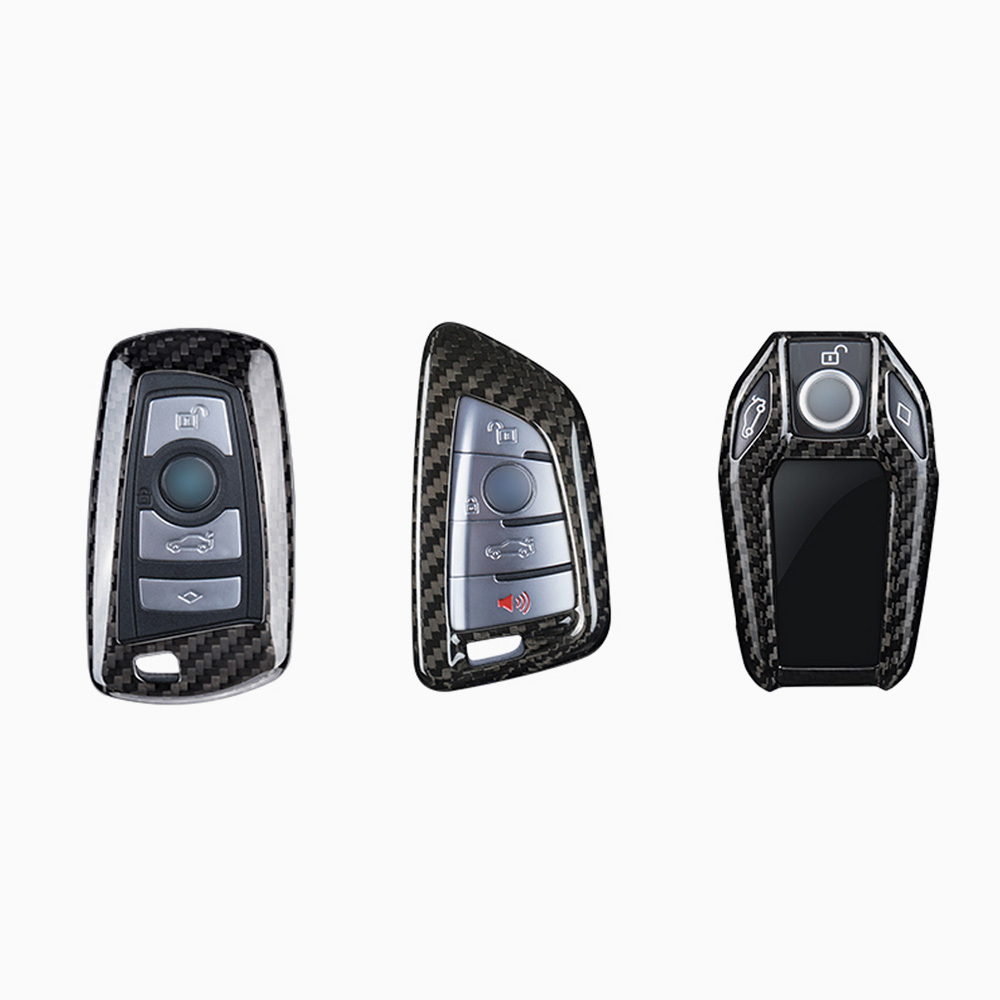 Asign Carbon Fiber Car Key Fob Cover Shell Case For BMW Keys