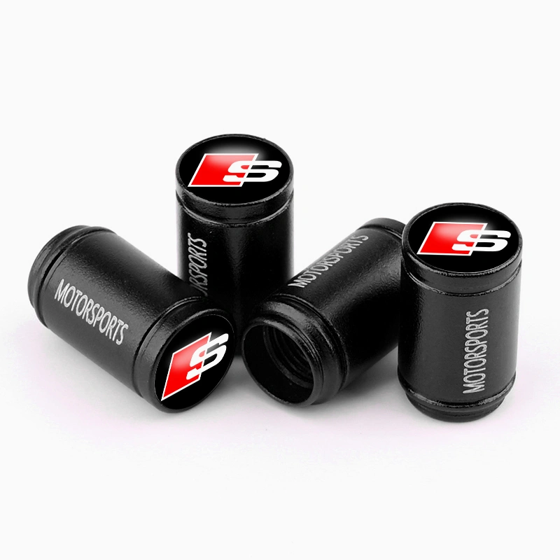 Asign Audi Tire Valve Cap Aluminum Alloy Silver/Black/Blue/Gold/Red Two Logo Styles