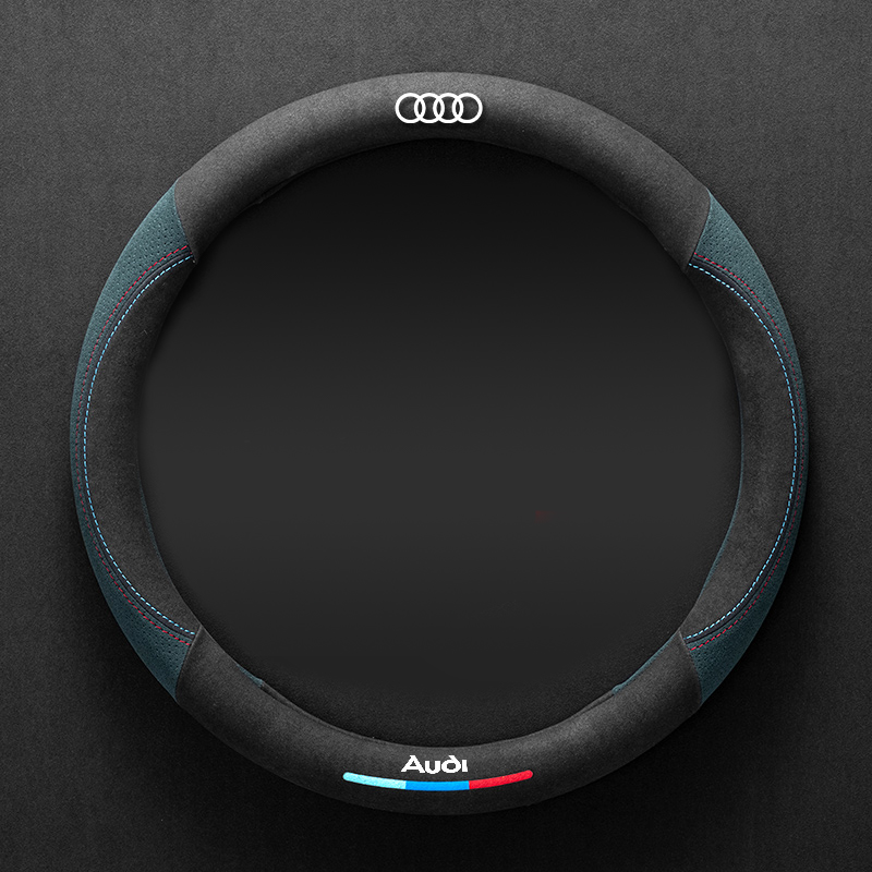 Asign Leather  Suede Steering Wheel Cover For Audi