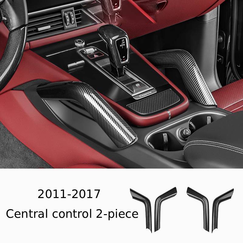 Asign Carbon Fiber Texture Door Handle & Center Console Armrest Trim – Custom Fit for Porsche Cayenne (2011–2025)