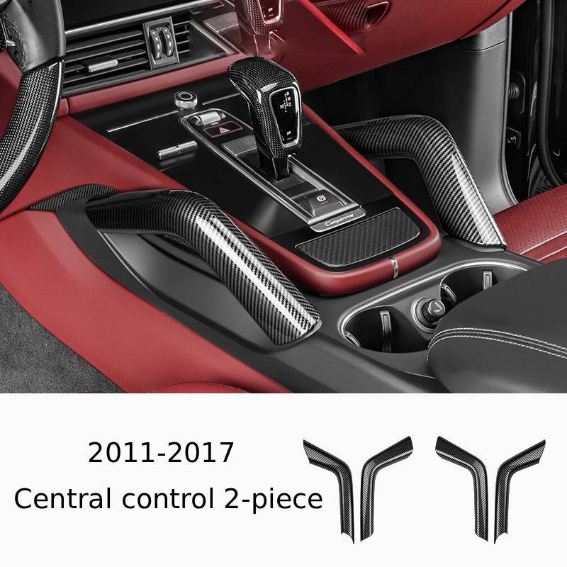 Asign Carbon Fiber Texture Door Handle & Center Console Armrest Trim – Custom Fit for Porsche Cayenne (2011–2025)