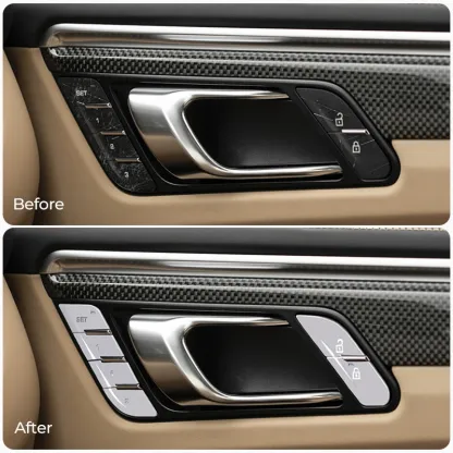 Asign Silver Chrome Door Switch Trim for Porsche Macan (2014–2024)