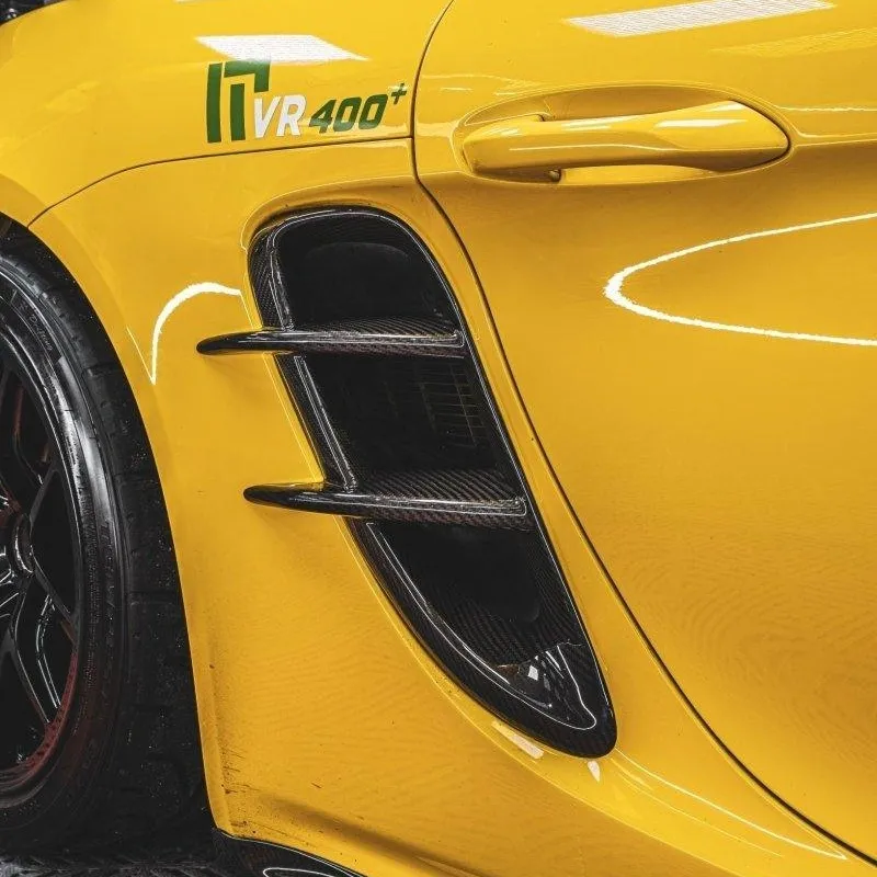 Asign Carbon Fiber GT4 Style Side Intake Scoops for Porsche 981/718 Cayman/Boxster