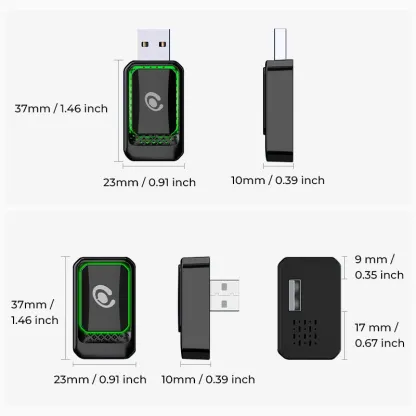 Asign Wired-to-Wireless CarPlay Adapter for Apple iPhone – Plug & Play Wireless CarPlay