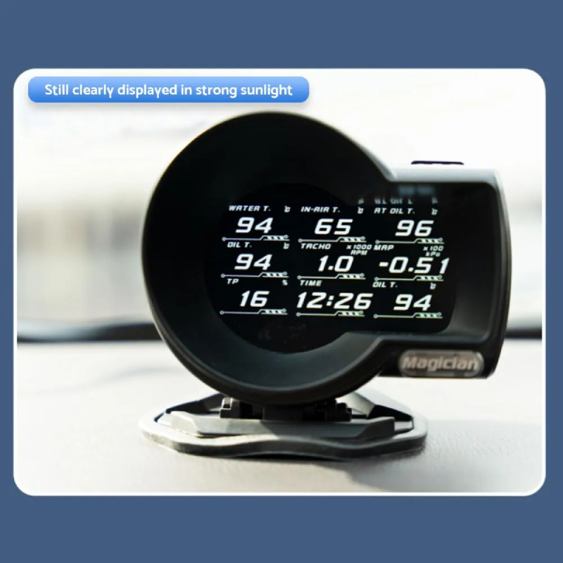 Asign OBD Multi-Function Gauge F835 Plus for Audi – Oil, Water Temp, Turbo RPM for Car Mods