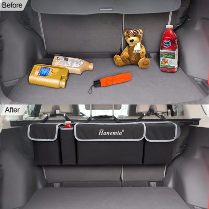 Asign Waterproof Collapsible Car Trunk & Backseat Organizer for SUV, Truck, MPV – 4-Pocket Cargo Storage Bag