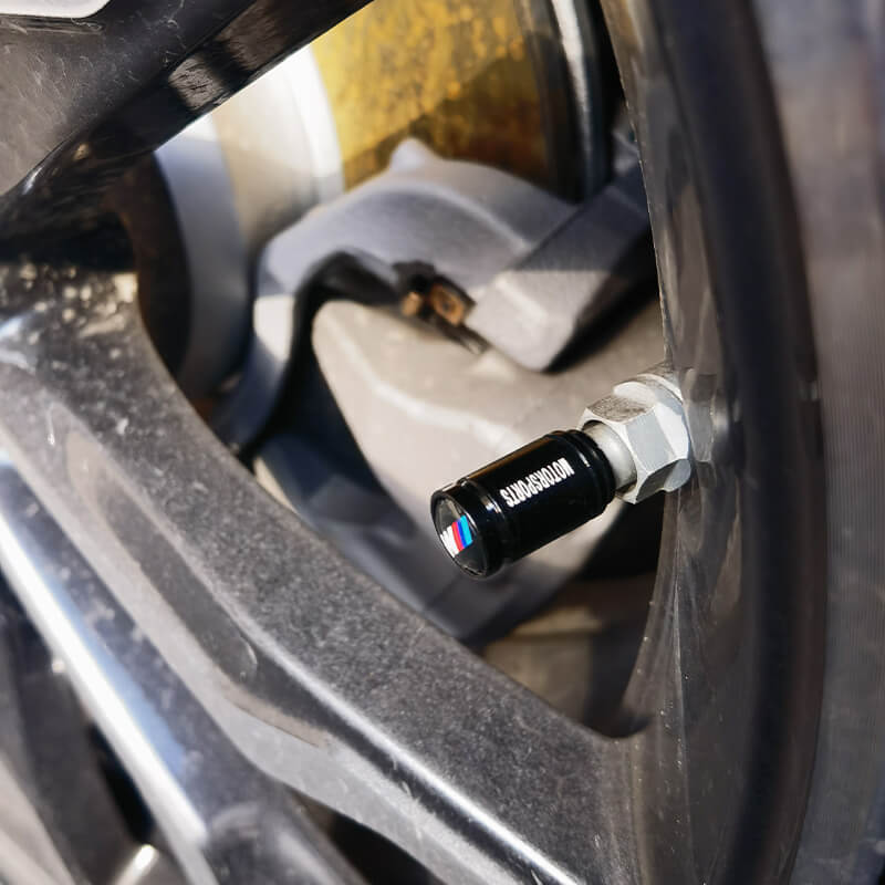 Asign BMW Tire Valve Cap Aluminum Alloy Black/Red/Blue Two Logo Styles