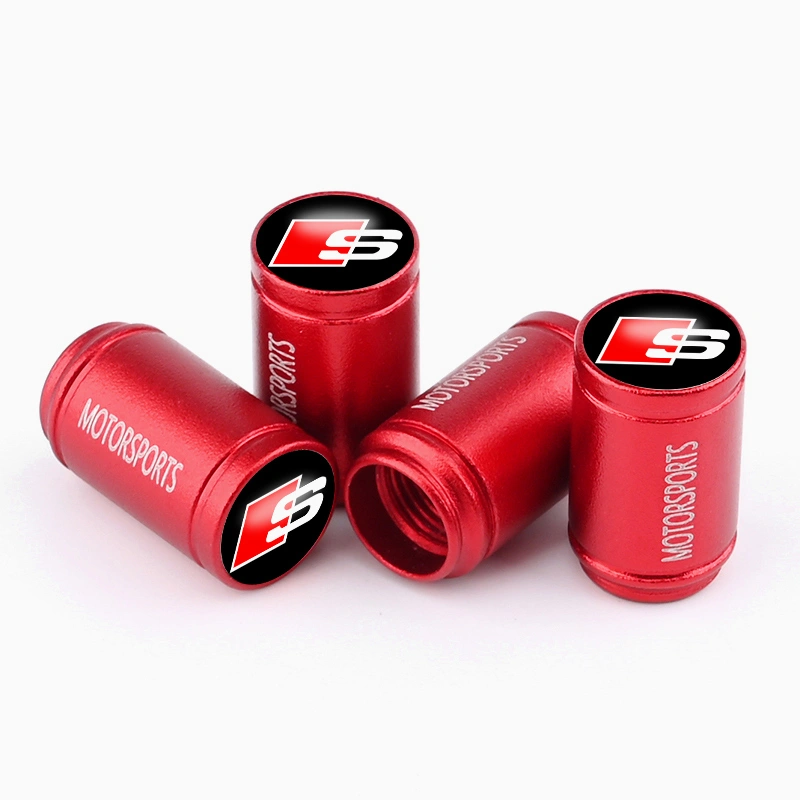 Asign Audi Tire Valve Cap Aluminum Alloy Silver/Black/Blue/Gold/Red Two Logo Styles