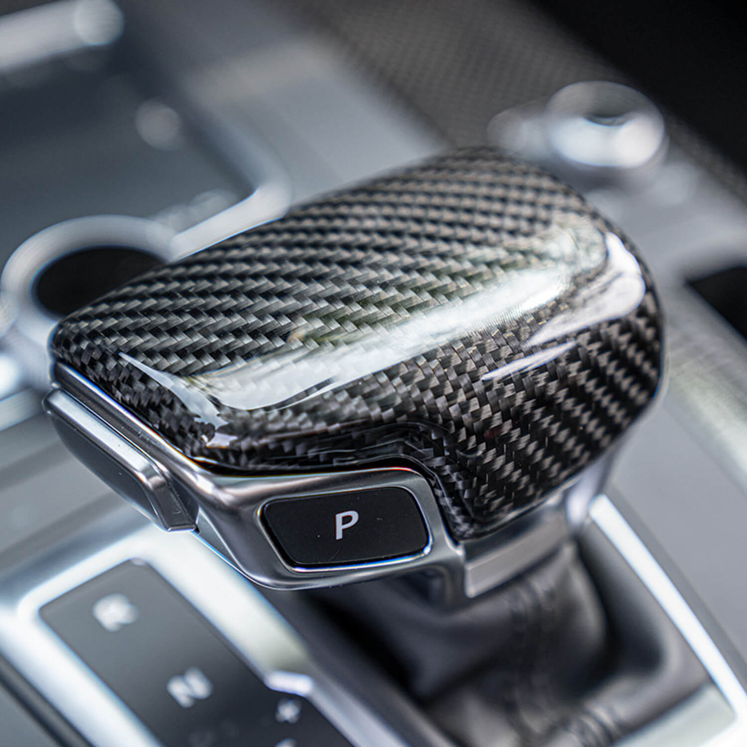 Asign Carbon Fiber Gear Knob Trim For B9.5 2020-2024 Audi A4/S4/A5/S5, Premium Quality, Easy Install