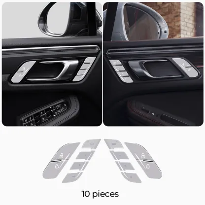 Asign Silver Chrome Door Switch Trim for Porsche Macan (2014–2024)
