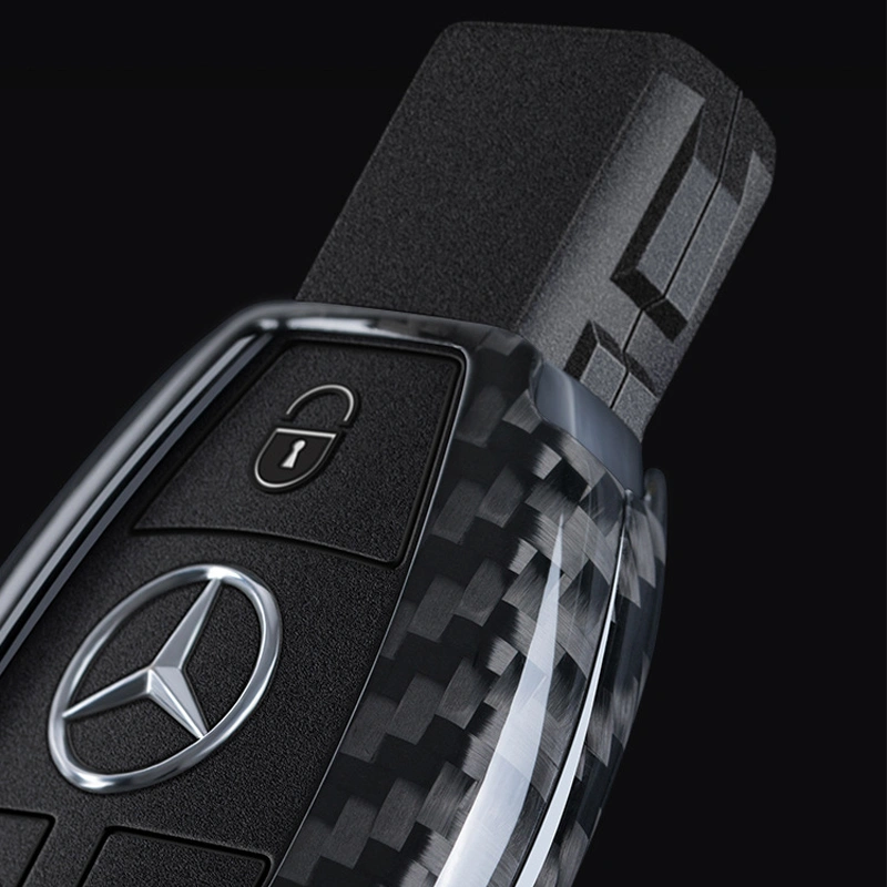Asign Carbon Fiber Car Key Fob Cover Shell Case For Mercedes-Benz Keys