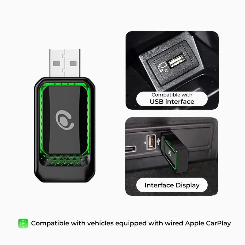 Asign Wired-to-Wireless CarPlay Adapter for Apple iPhone – Plug & Play Wireless CarPlay