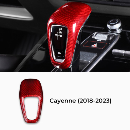 Asign Carbon Fiber Gear Shift Knob Cover for Porsche Macan/Cayenne/Panamera/911/718/Boxster/Cayman