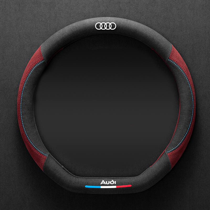 Asign Leather  Suede Steering Wheel Cover For Audi