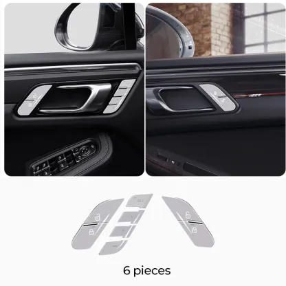 Asign Silver Chrome Door Switch Trim for Porsche Macan (2014–2024)