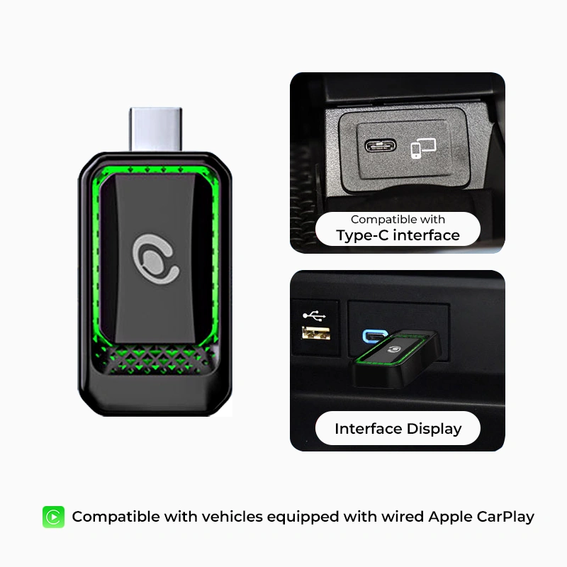 Asign Wired-to-Wireless CarPlay Adapter for Apple iPhone – Plug & Play Wireless CarPlay