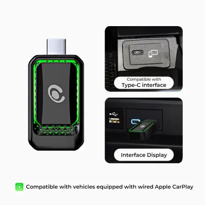 Asign Wired-to-Wireless CarPlay Adapter for Apple iPhone – Plug & Play Wireless CarPlay