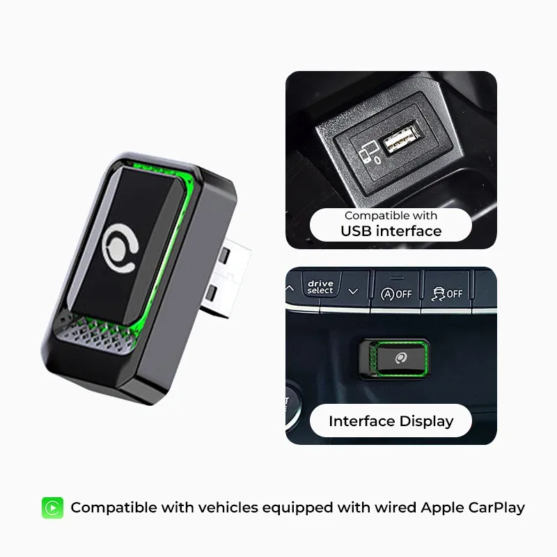 Asign Wired-to-Wireless CarPlay Adapter for Apple iPhone – Plug & Play Wireless CarPlay