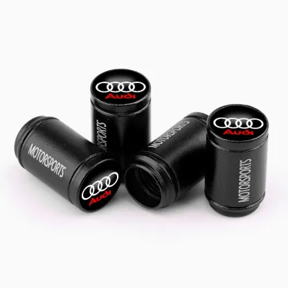 Asign Audi Tire Valve Cap Aluminum Alloy Silver/Black/Blue/Gold/Red Two Logo Styles