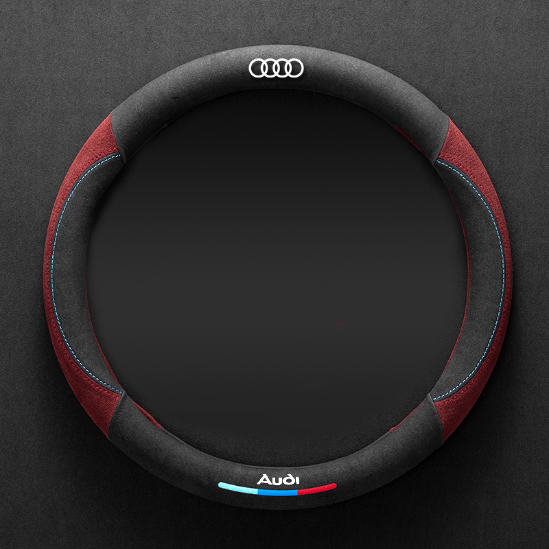 Asign Leather  Suede Steering Wheel Cover For Audi