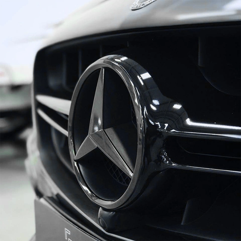 Asign Blackout Emblem for Mercedes-Benz – Front Grille & Trunk Badge