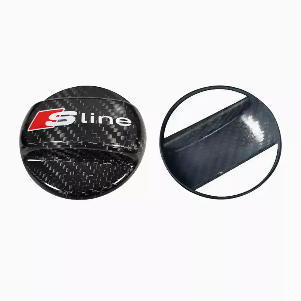 S Line Carbon Fiber Gas Cap Cover - Audi