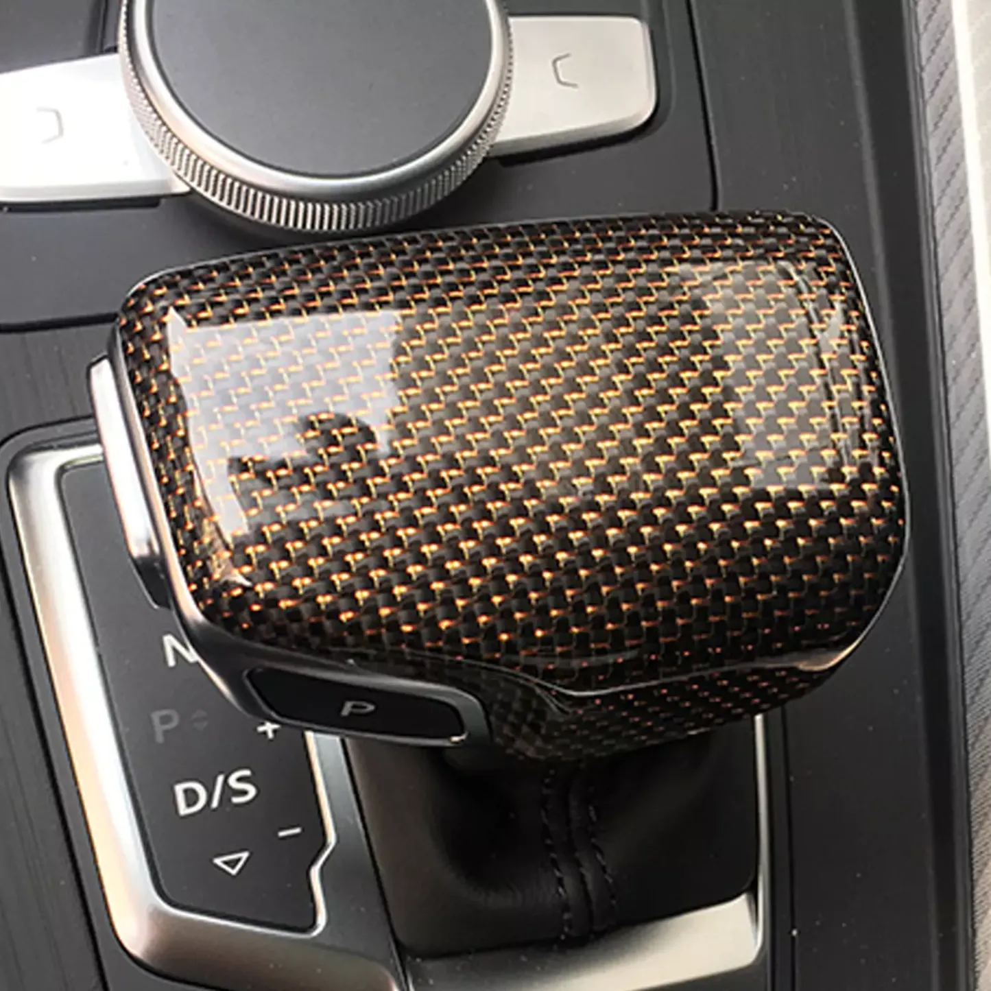 Asign Carbon Fiber Shift Knob Cover For B9.5 2020-2024 Audi A4/S4/A5/S5, Premium Quality, Easy Install