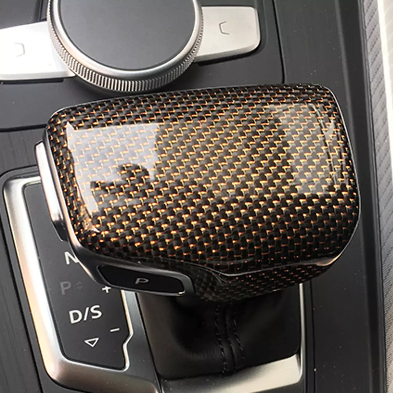 Asign Carbon Fiber Shift Knob Cover For B9.5 2020-2024 Audi A4/S4/A5/S5, Premium Quality, Easy Install