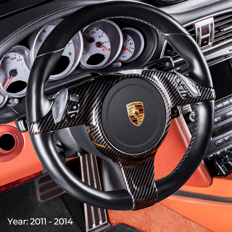 Asign Carbon Fiber Look Steering Wheel Trim For Porsche
