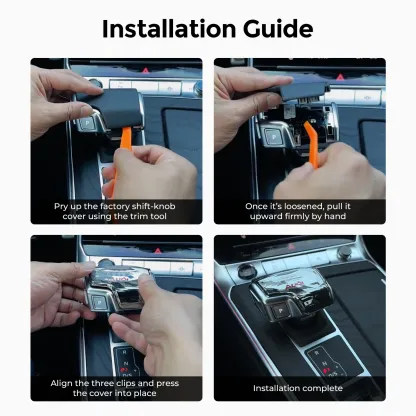 Asign Shift Knob Cover For Audi A6/S6/A7/A8/Q7/Q8, Premium Quality, Easy Install