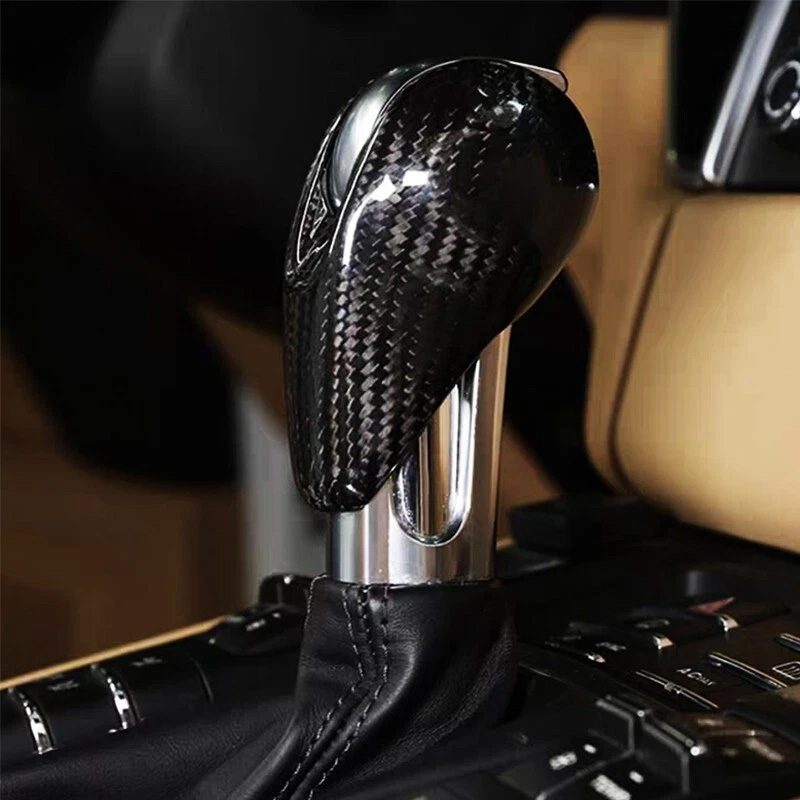 Asign Carbon Fiber Gear Shift Knob Cover for Porsche Macan/Cayenne/Panamera/911/718/Boxster/Cayman