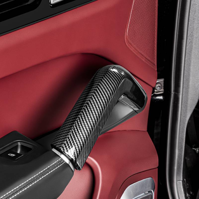 Asign Carbon Fiber Texture Door Handle & Center Console Armrest Trim – Custom Fit for Porsche Cayenne (2011–2025)