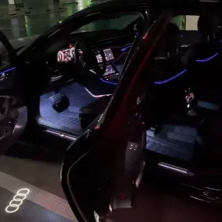 Premium Audi Interior Upgrade Bundle: LED Footwell Lights, Door Bowl Trim & Non-Slip Pedal Covers