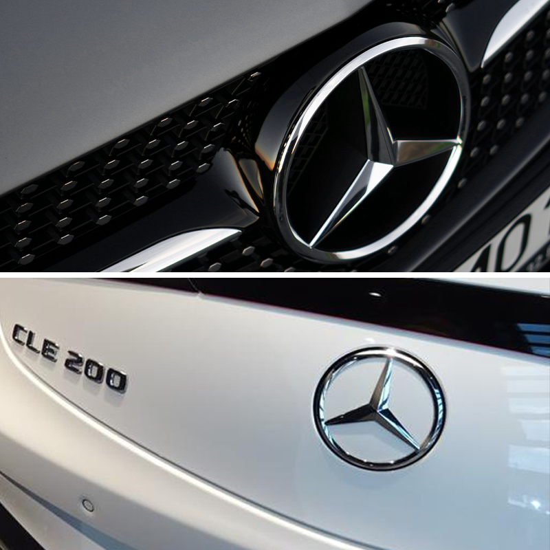 Asign Blackout Emblem for Mercedes-Benz – Front Grille & Trunk Badge