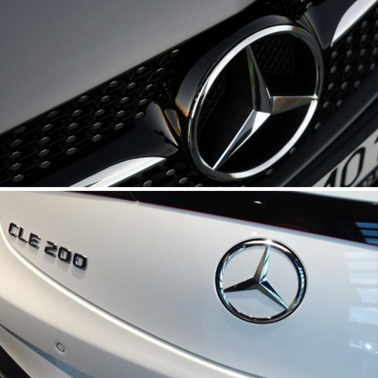 Asign Blackout Emblem for Mercedes-Benz – Front Grille & Trunk Badge