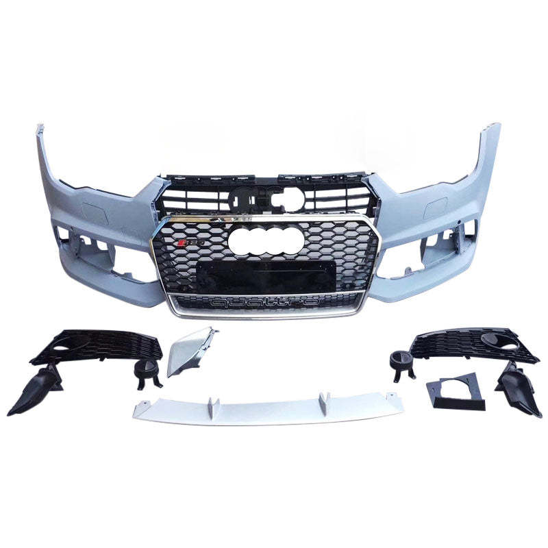 2016-2018 Audi RS7 Front Bumper For A7/S7 C7.5 Body Kits With Honeycomb Grille Fog Light Grille | RS7 Bumper