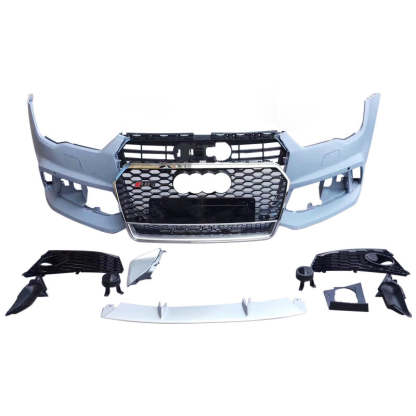 2016-2018 Audi RS7 Front Bumper For A7/S7 C7.5 Body Kits With Honeycomb Grille Fog Light Grille | RS7 Bumper