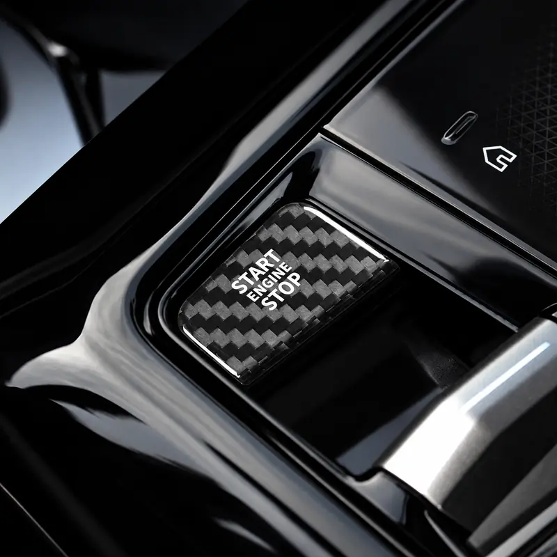 Asign Real Carbon Fiber Start/Stop Button Cover for Selected BMW 5 & 7 Series (2024–2025)