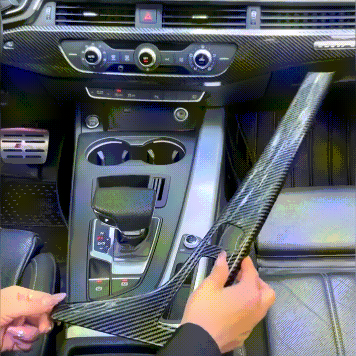 Asign Peel-and-Stick Center Console Trim Carbon Fiber For Audi A4/S4/A5 – No Drilling, Just Stick!