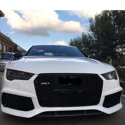 2016-2018 Audi RS7 Front Bumper For A7/S7 C7.5 Body Kits With Honeycomb Grille Fog Light Grille | RS7 Bumper