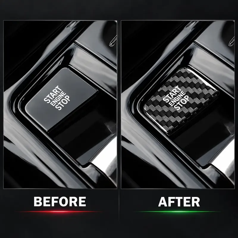 Asign Real Carbon Fiber Start/Stop Button Cover for Selected BMW 5 & 7 Series (2024–2025)