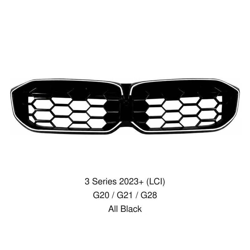 Asign Illuminated Diamond-Pattern Kidney Grille for BMW 3 Series G20 Sedan (2019–2022 Pre-LCI / 2023+ LCI)