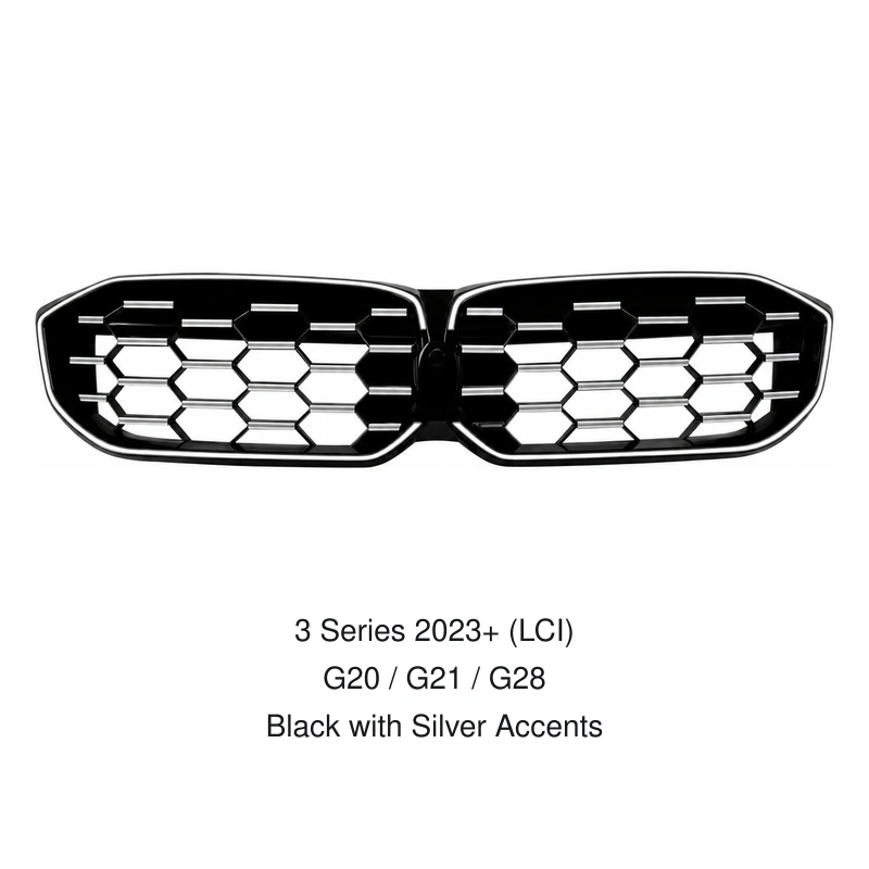 Asign Illuminated Diamond-Pattern Kidney Grille for BMW 3 Series G20 Sedan (2019–2022 Pre-LCI / 2023+ LCI)