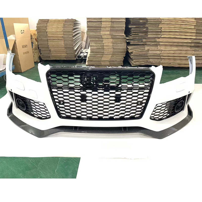2016-2018 Audi RS7 Front Bumper For A7/S7 C7.5 Body Kits With Honeycomb Grille Fog Light Grille | RS7 Bumper